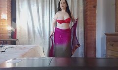 A seductive, mesmerizing, stripping belly dance video for Christmas season
