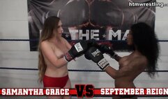 Sam Grace vs September Reign Topless Boxing (1080HD)