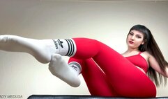 Pathetic sweaty white socks sniffer loser - sock fetish, gym brat humiliation