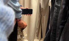 Fitting Room Handjob with open Certain - Risky Public Blowjob and Sex