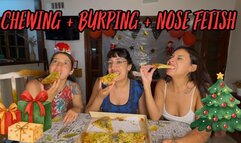 Chewing + burping + nose fetish + Silly faces