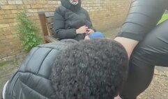 Interracial Foot Puppy Humiliated Spitting Queens Dirty Feet Devotion Ft Elitefeetstreet & Miss AATT 720p