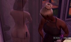 My Lesbian Roommate Spies on me while I Shower and Lick my Pussy - Sexual Hot Animations