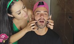 Funny faces with my girlfriend