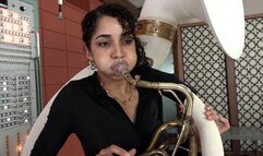 Ginger Tries Out the Sousaphone (MP4 - 720p)