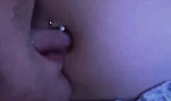Belly Button Ring Appreciation: Close-Up Tongue Play (4-Clip Bundle)