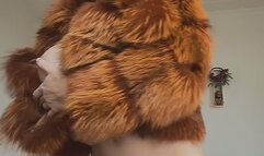 Orange fur masturbation