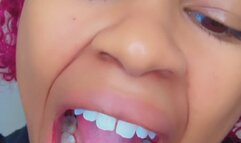 Finger Brushing Raw — Hair Undone, Eyes Locked