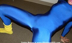 Taylor Renee Skilled Cum Taker Tight Blue Spandex Catsuit with 80's Spandex JOI Roleplay! “Keep beating it! Beat it for your 80's spandex model! You need to cum for me! Cum for me!"