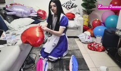 Owllete blows up and destroys beach balls and foil balloons copy