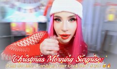 Christmas Morning Surprise: Pink Goddess Worships Your Cock POV Style