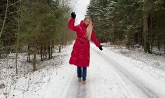 Clear flip flops on ice, snow walk on high heels, sandals on ice, flip flops sliding on ice, slippery shoes