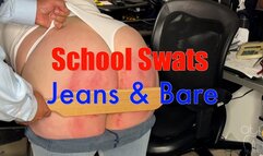 School Swats - Jeans and Bare Paddling for Stella - Full Paddling Scene - 1080p