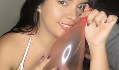 I play softly with a Crystal balloon from my snapback!