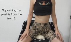 Squashing my plushie from the front 2