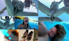 Underwater anal ass lick cum swallow and Golden shower