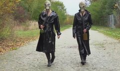 gas mask and leather coat outdoor - mp4 1080p