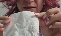 I blow my nose using a tissue