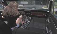 1965 Ford Mustang Convertible Cranking Template - Sara in Birkenstock Gizeh Sandals 1080p