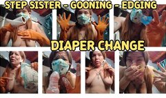 DIAPER CHANGE - STEP SISTER - EDGING AND GOONING - LOTION HANDJOB