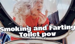 Smoking and farting TOILET POV