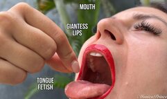 Giantess lips, Mouth, Tongue Fetish 4K