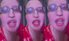 Love Addict Paypig Training ASMR FinDom JOI with Big Lips and Long Nails.