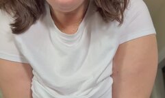 schoolgirl skirt t-shirt big nipples mature milf tease