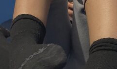 Sock tease leads to huge cumshot