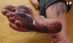 Eating Crushed Burgers From Violeta s Dirty Sandals and Bare Feet Outdoor Humiliation