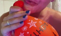 Balloon Fetish Tease , I Lick It, Fill It With Saliva & Inflate It Slow (Part 1)