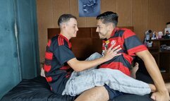 Two soccer players kissing passionately - BY CARLOS HERNANDES AND GABRIEL LEON - CLIP FULL