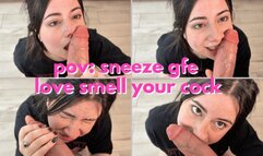 GIRLFRIEND ROLEPLAY Cock Sniffing + Sneeze Fetish Messy Blowjob Facial