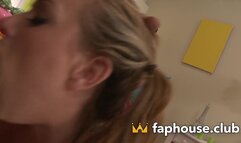 Blonde Babe Goes Wild for her Stud's Nasty Needs, and Creams for his Hot Cum