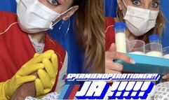 Spermienoperationen mit Gummihandschuhen PHONE SIZE