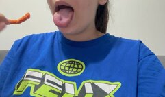 I eat crisps because I like crisps, but I eat them with yogurt because it's delicious that way.