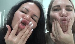 We play with our sexy chubby lips bb