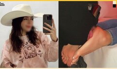 Cowboy Latina Fell For An Intense Toe Sucking & Foot Worship Treatment - 720P