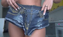 Lory is stuck in her favorite pair of denim shorts a