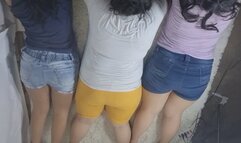 The three Hedondias girls letting out huge farts