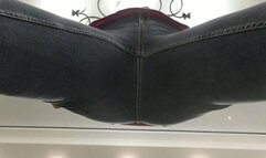 In tight jeans with legs spread apart and the camera MP4 FULL HD 1080p