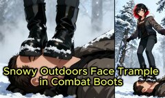 Snow Trample Femdom - Nataly Crushes Your Face in Heavy Boots