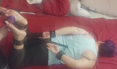 bound and tickled in a new toy (A different perspective)