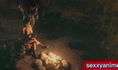 Travesti fode garota em acampamento