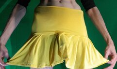 Trying Off my Yellow Miniskirt