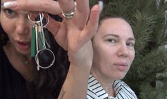 3 earrings into one hole b