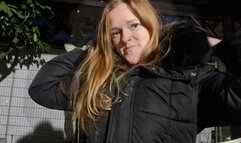 Rachel Rose Smokes Outdoors in Winter