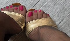 Milah Modeling her beautiful Kiara heels on her sexy Secrets in Lace stockings