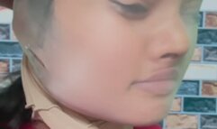 Indian girl pantyhose nylon face , encasement and nude body mummification