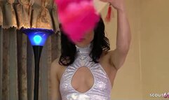 Japanese slim Mature give CFNM Facesitting 69 Blowjob to Tiny Dick Guy and let him cum in her Mouth